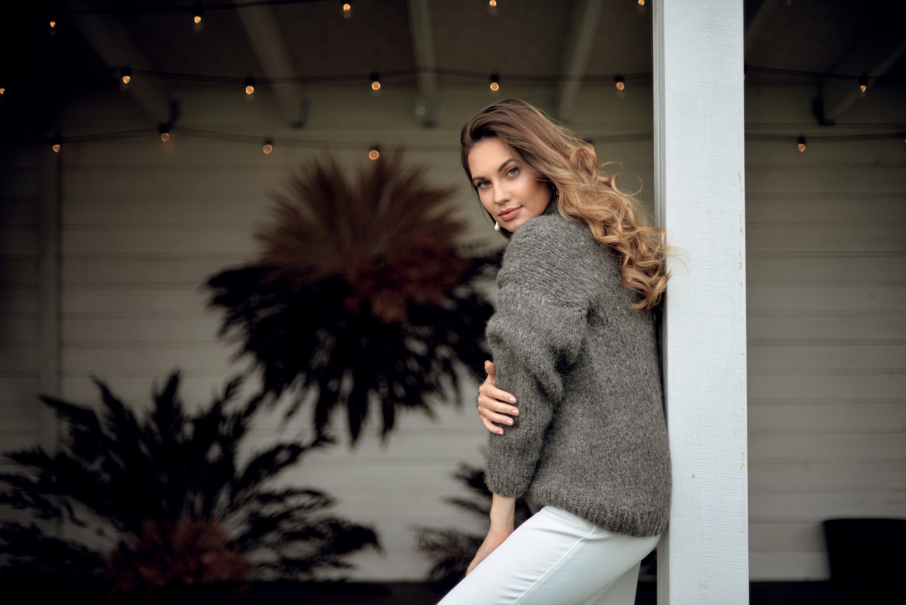 Soft Wool Ombré Crew Neck Sweater