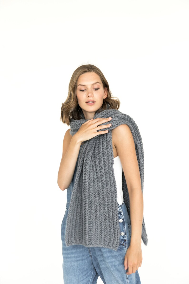 Alpaca Scarf, Wool Scarf, Knit Scarf, Oversize Scarf, Chunky Scarf ...