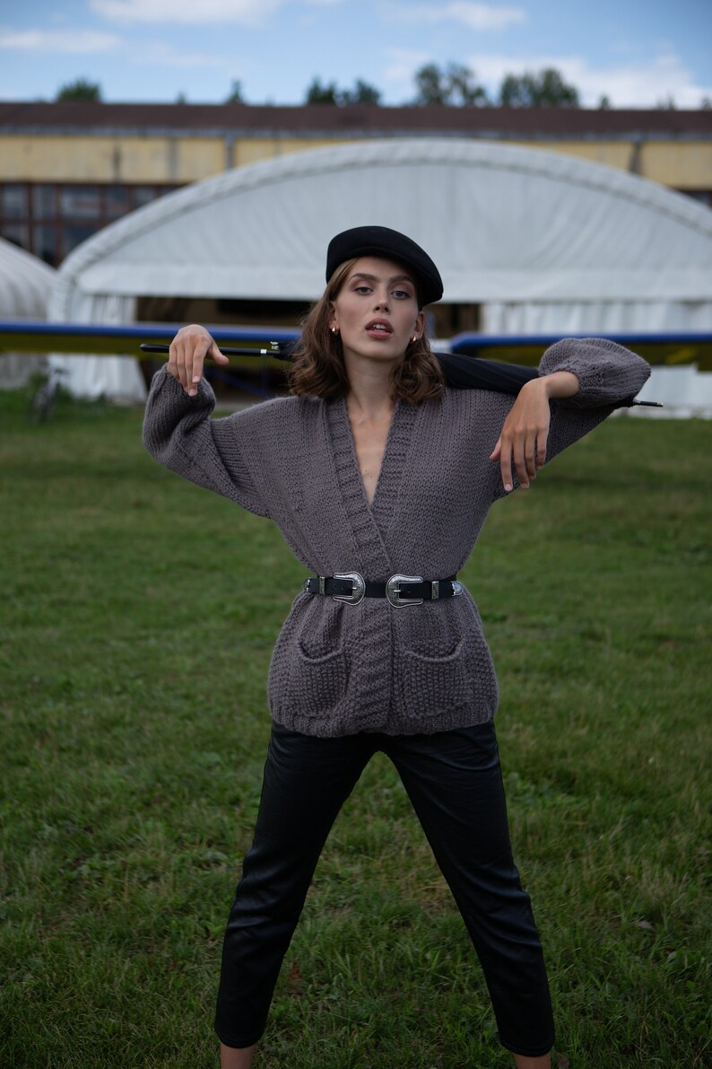 Nikki | Women’s Oversized Cable Knit Button Cardigan main image 0