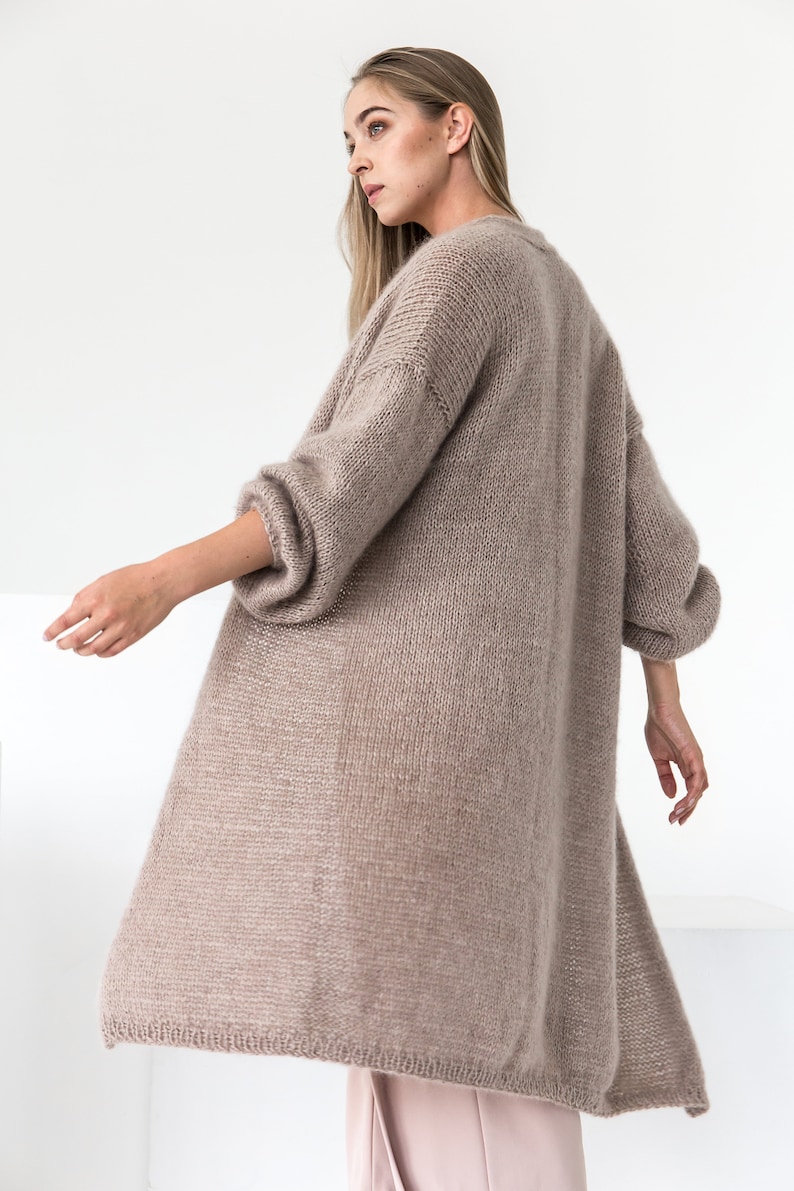 Mohair cardigan, mohair sweater, alpaca sweater, long cardigan, fuzzy cardigan, oversized sweater, oversized cardigan, chunky cardigan, wool image 7