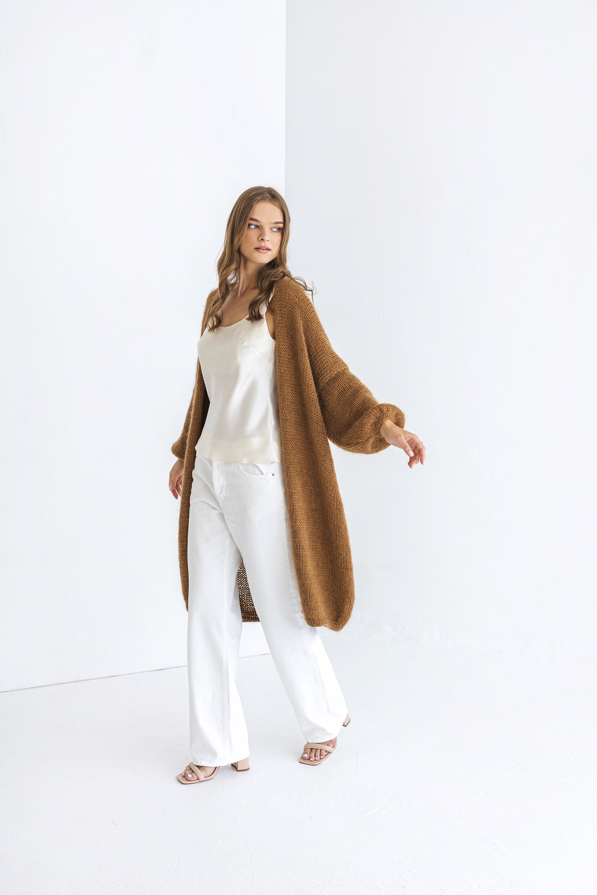 ムートン・ファーコート Ermanno Scervino Textured Cable Knit Coat Designer and luxury Pre Collection FW2526 | Ermanno Scervino