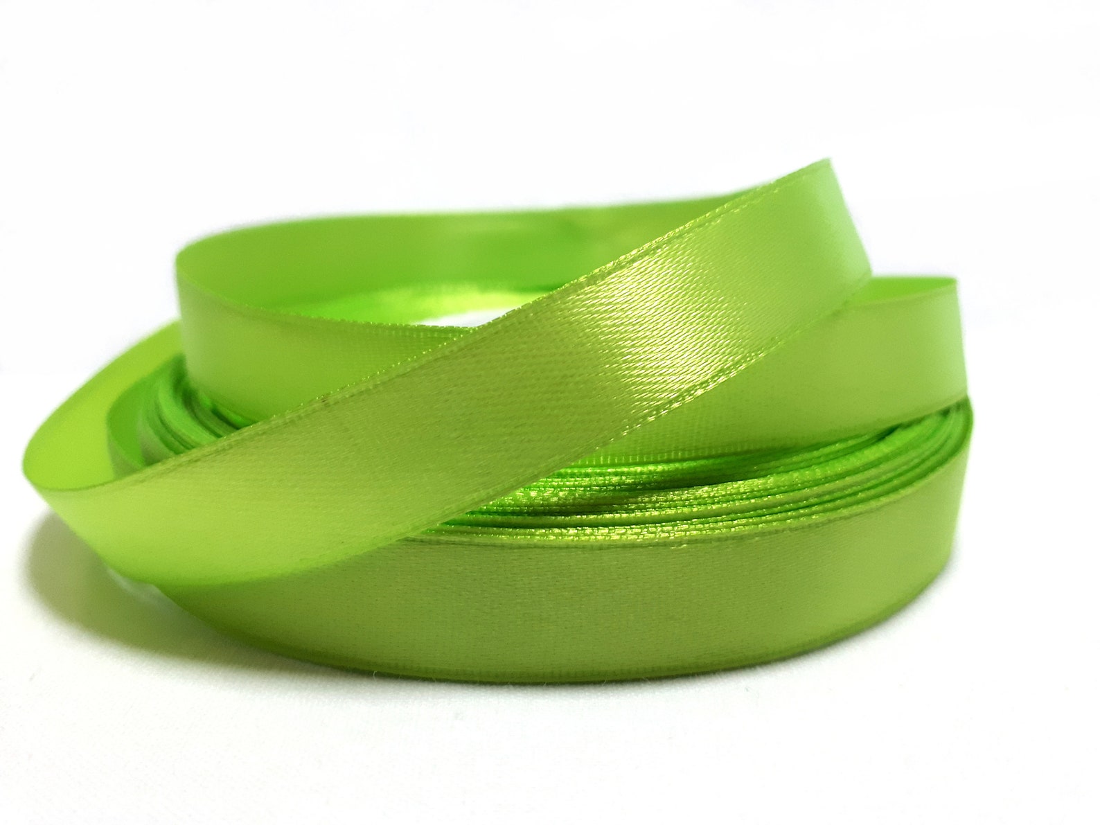 Ribbon Ribboning Satin 12mm 32mb Lime 8078 Etsy