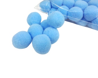 Pompones 2cm Set de 4 Azul