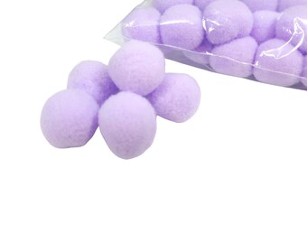 Pompones 2cm Set de 4 Lavanda