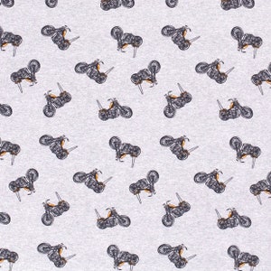 French Terry Sweatshirt Motorcycle Gray 16534/61