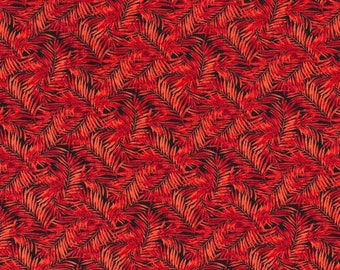 Viscose Red Leaves 16324/18