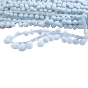 Pompon Tape Pa18 Pompon 1cm Light Blue 1 meter