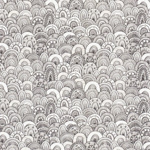 Jersey Tricot Waves Black And White 16425/51