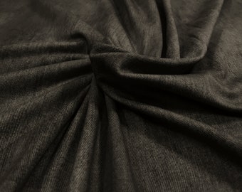 Cotton Jersey Frayed Jeans Black 15670/68 0.5m