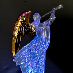Angel Statue Fairy Wings Home Decorative Figurine Faith Hope Love Peace Guardian Angel Ornaments Snow Globe