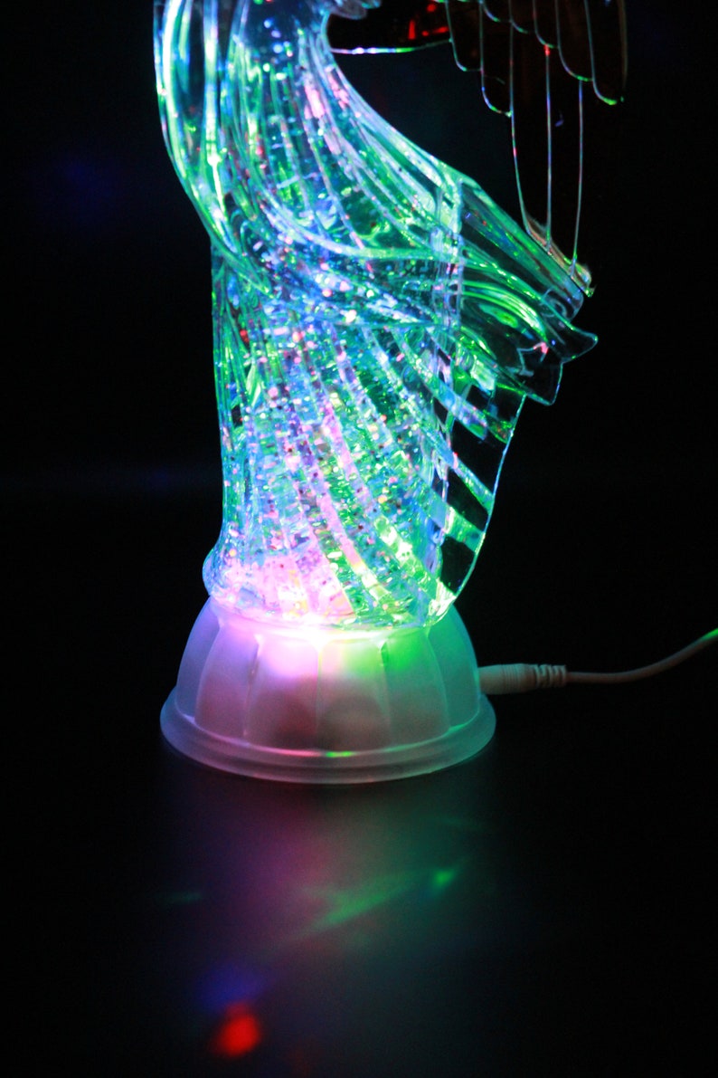 Electricled Light up Figurine Swirling Glitter Lighted Etsy