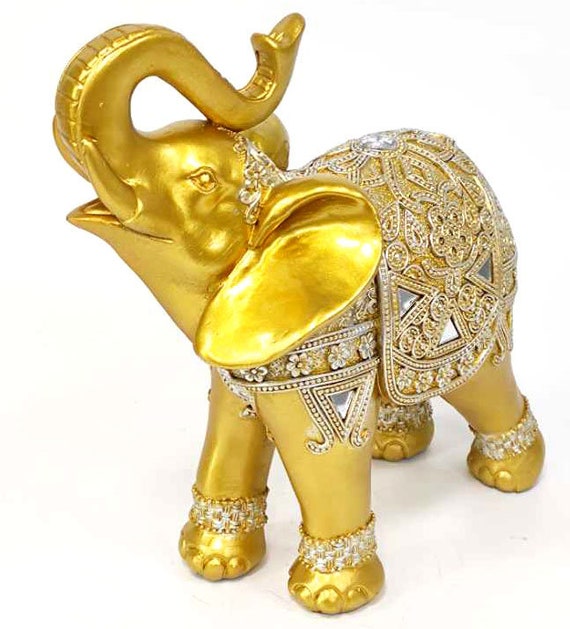  LHMYGHFDP Estatua de elefante de la suerte, decoración de  automóvil, adorno de Feng Shui, elefante de riqueza, sala de estar,  gabinete de televisión, manualidades, adorno de Feng Shui, abre sus pies