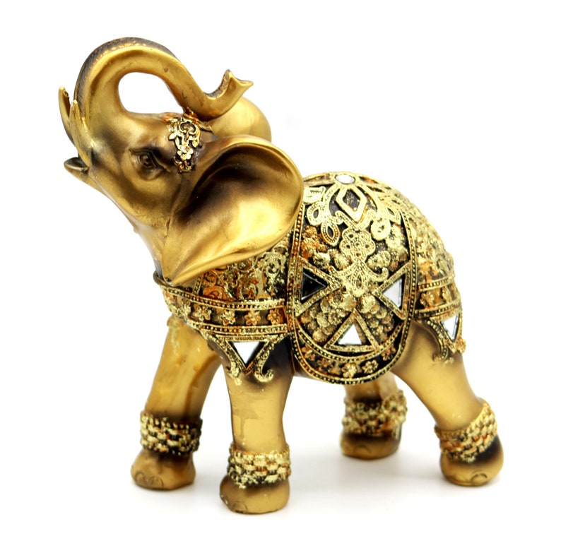 Feng Shui 8 H Elephant Statue Trunk Facing Upwards | Etsy