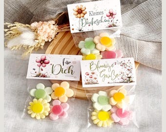 Floral greetings – marshmallow fruit gum flowers | Sweet gift | Souvenir | Thank you | Little treat for educators and colleagues