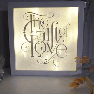 3d Bilderrahmen Mit Led Beleuchtung Spruch 1 Etsy