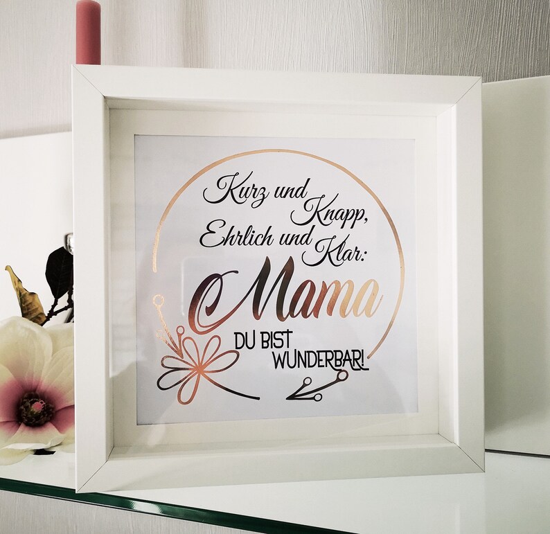 Bilderrahmen Mama wunderbar Muttertag Geschenk Bild mit Etsy