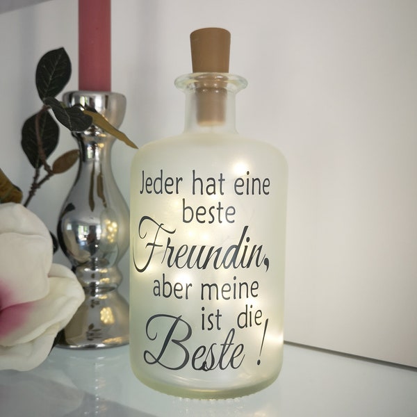 Decorative bottle with lighting BEST FREUNDIN LED light bottle Bottlelight fairy lights gift bottle light