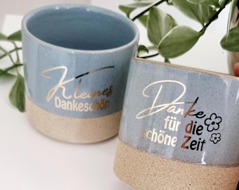 Farewell gift thank you flowerpot stoneware ceramic gift helper educator teacher neighbors parents small gift birthday