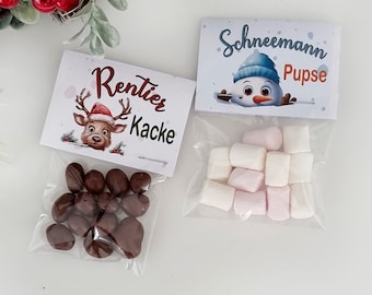 Reindeer poop Snowman farts Secret Santa gift * Filling Advent calendar * Give away * Souvenir Advent Christmas time Santa Claus boots