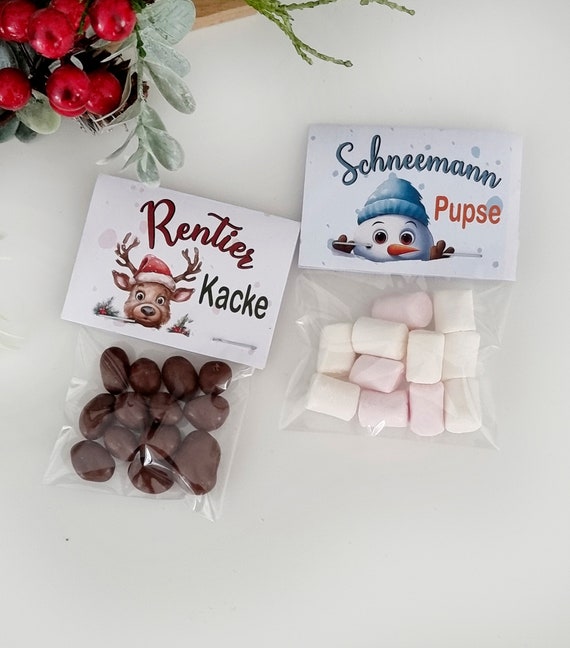 Rentierkacke Schneemannpupse Wichtelgeschenk * Füllung Adventskalender * Give Away * Mitbringsel Advent Weihnachtszeit Nikolaus Stiefel