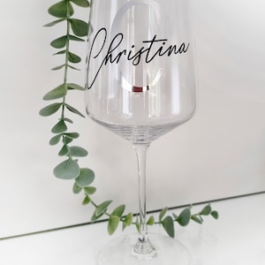 Weinglas XL mit Namen und Monogramm roségold personalisiertes Geschenk für Freundin Hochzeitsgeschenk Geburtstag JGA Bild 9