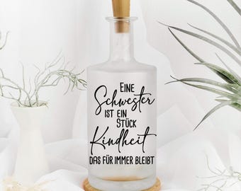 Light-up bottle for sister | LED light-up bottle with string lights, gift for siblings | Bottle light | Original and affordable gift idea