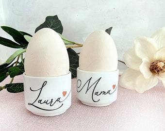 personalisierte Eierbecher | Frühlingsdeko Ostern | Geschenkidee mit Namen | Ostereier