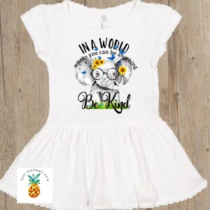 In a world where you can be anything be kind PNG file, Elephant, Elephant design, Bonus File, Kids shirt