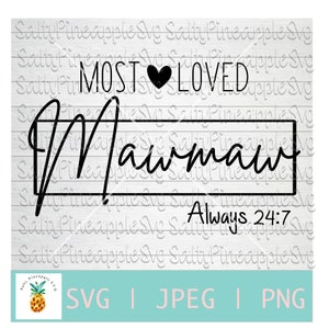 Most loved Mawmaw, Mawmaw square svg, Mothers day, Flowers, Svg file Silhouette,Circut, Tumbler design,Png file