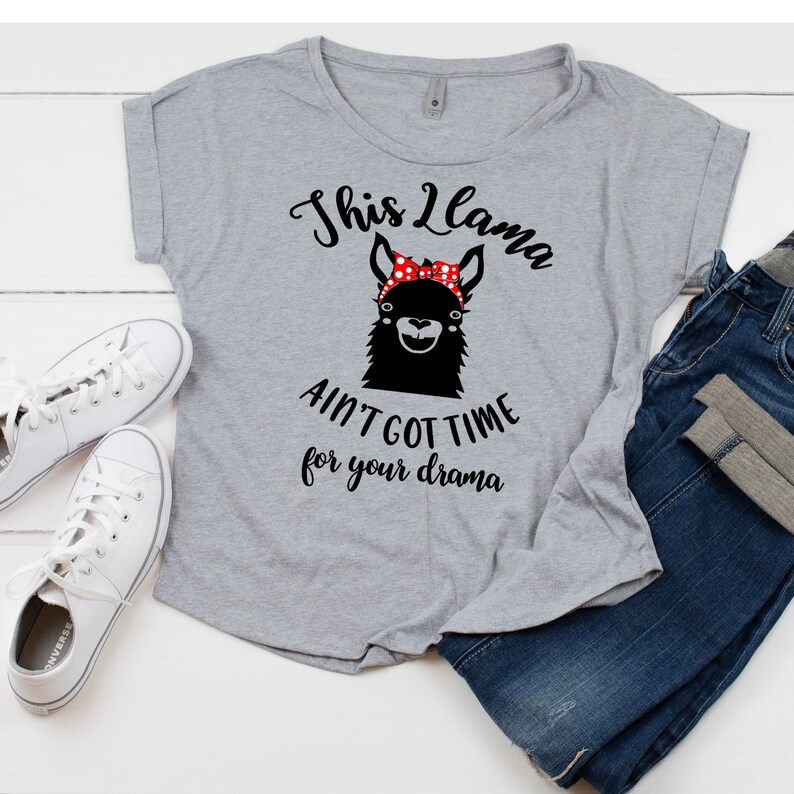Download SVG cut files t shirt svg file animal svg no drama llama ...