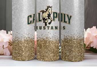 Envoltura de vaso de 20 oz, Cal Poly, Universidad, Envoltura de vaso universitario, Mustangs