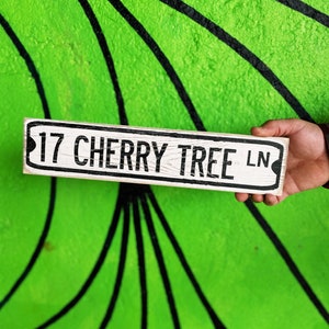 Disney Inspired | 17 Cherry Tree Lane | Marry Poppins  | Custom | Street Sign | Rustic | Wood Sign | Farmhouse |