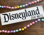 Disney Inspired LARGE SIZE Miles to the Magic Custom Street Sign Walt Disney World Disneyland Rustic Wood Sign Farmhouse