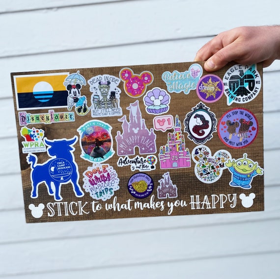 Disney Inspired Custom Stick to What Makes You Happy Sticker Display Sticker  Art Disney Sticker Holder Farmhouse Sign -  Israel