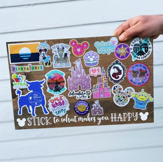 Disney Inspired Custom Stick to What Makes You Happy Sticker Display Sticker  Art Disney Sticker Holder Farmhouse Sign -  Israel