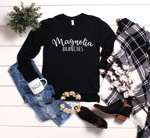 Bella And Canvas 3501 Unisex Black Slub Long Sleeved Tshirt Etsy