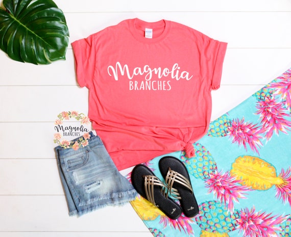 Gildan G500 Coral Silk Tshirt Shirt Flat Lay Shirt Mockup Etsy