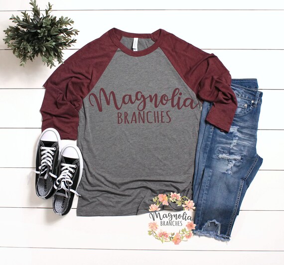 Bella And Canvas 3200 Unisex Grey And Maroon Triblend Baseball Etsy