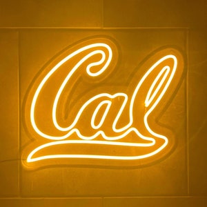 University of California, Berkeley Cal Script LED Neon Sign - 19&quot; W x 15.5&quot; H - Officially CLC Licensed - Golden Bears - UC Berkeley - Oski