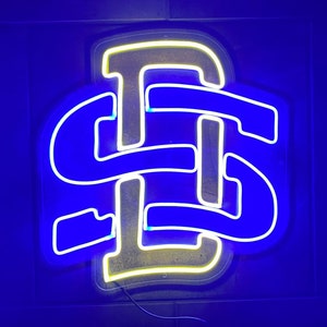 South Dakota State University Logo LED Neon Sign - 17.4&quot; W x 18.3&quot; H - Officially CLC Licensed - SDSU Go Jacks Jackrabbits