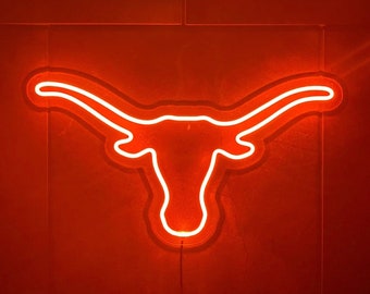 University of Texas at Austin Longhorn LED Neon Sign - 23" W x 12.5" H - Officially CLC Licensed - Hook Em Horns - Longhorns