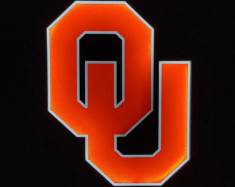 Oklahoma University Sooners OU LED Neon Light Box - 7.5" W x 9.5" H x 1.625" D - Officially CLC Licensed - Boomer Sooner