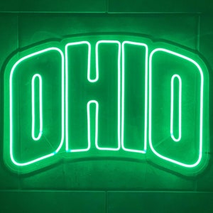 Ohio University OU Bobcats Ohio Arch LED Neon Sign - 23" W x 16" H - Athens - Dorm Room Decor - Man Cave - Officially CLC Licensed