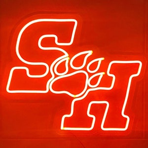 Sam Houston State University Bearkat Paw LED Neon Sign - 20&quot; W x 16.6&quot; H - Officially CLC Licensed - SHSU Bearkats
