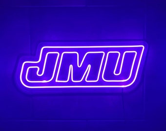 James Madison University Foundation JMU LED Neon Sign - 23" W x 8.9" H - Officially CLC Licensed - Dukes - Harrisonburg - Duke Dog