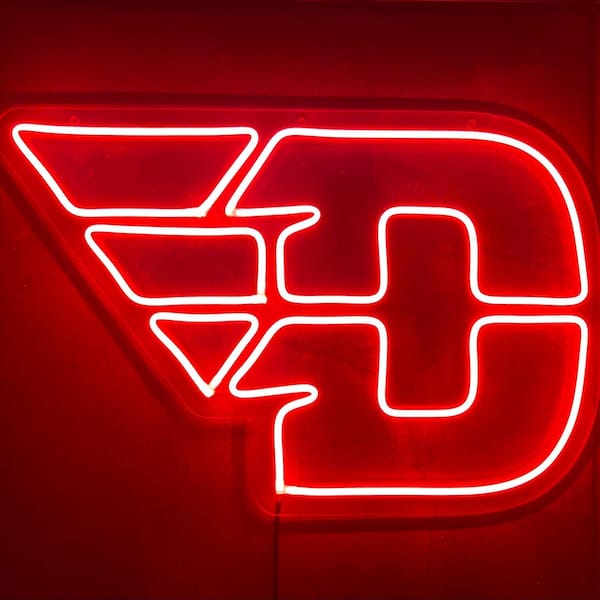 University of Dayton LED Neon Sign - 20" W x 13.2" H - Officially CLC Licensed - Go Flyers - Forever Flyers - Monster Moose, LLC.