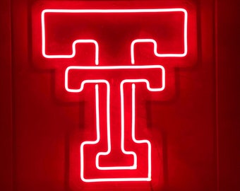 Texas Tech University LED Neon Sign - 15.5" W x 18.2" H - Officially CLC Licensed - Red Raiders - Lady Raiders - Rawls Course - Raiderland