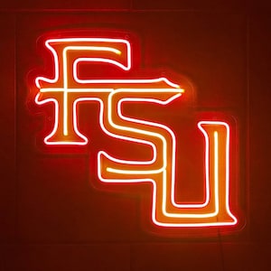 Florida State University Seminoles FSU LED Neon Sign - 19" W x 17.7" H - Officially CLC Licensed - Fear the Spear - Noles