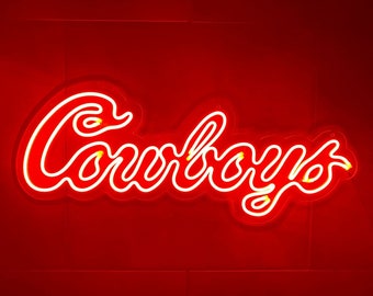 Oklahoma State University Cowboys LED Neon Sign - 27.5" W x 11.25" H - Official OSU Crafter 2023102 - OKState Cowgirls Pistol Pete