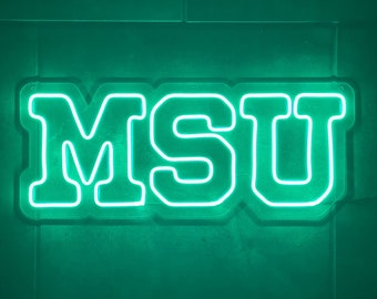 Michigan State University MSU Spartan Sparty Helmet LED Neon Sign 17.5 ...